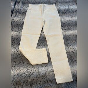 Crown & Ivy Cream Textured Pants